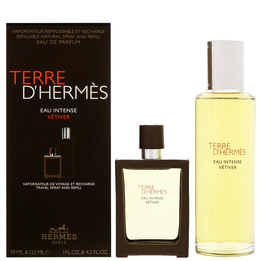 Hermes Terre d'Hermes Eau Intense Vetiver 30ml EDP Spray / 125ml EDP Refill