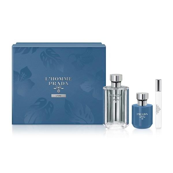 Prada Prada L’Homme L’Eau Gift Set 100ml EDT + 10ml EDT + 100ml Shower Gel