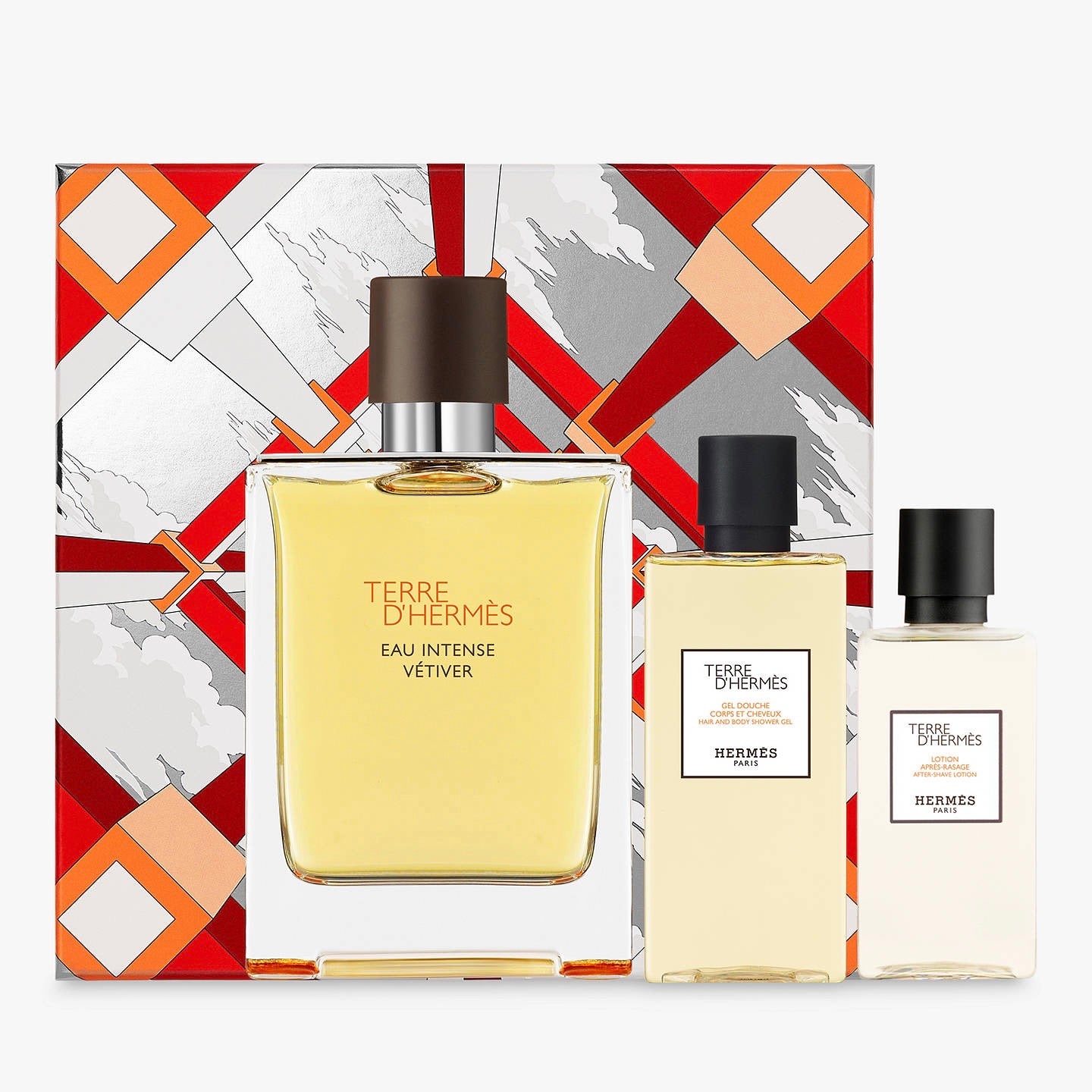 Hermès Terre d’Hermès Eau Intense Vetiver Gift Set 100ml EDP + 80ml Shower Gel + 40ml Aftershave Lotion